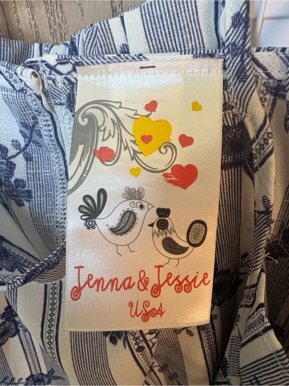 Jenna & Jessie Striped Floral Two-Piece Set